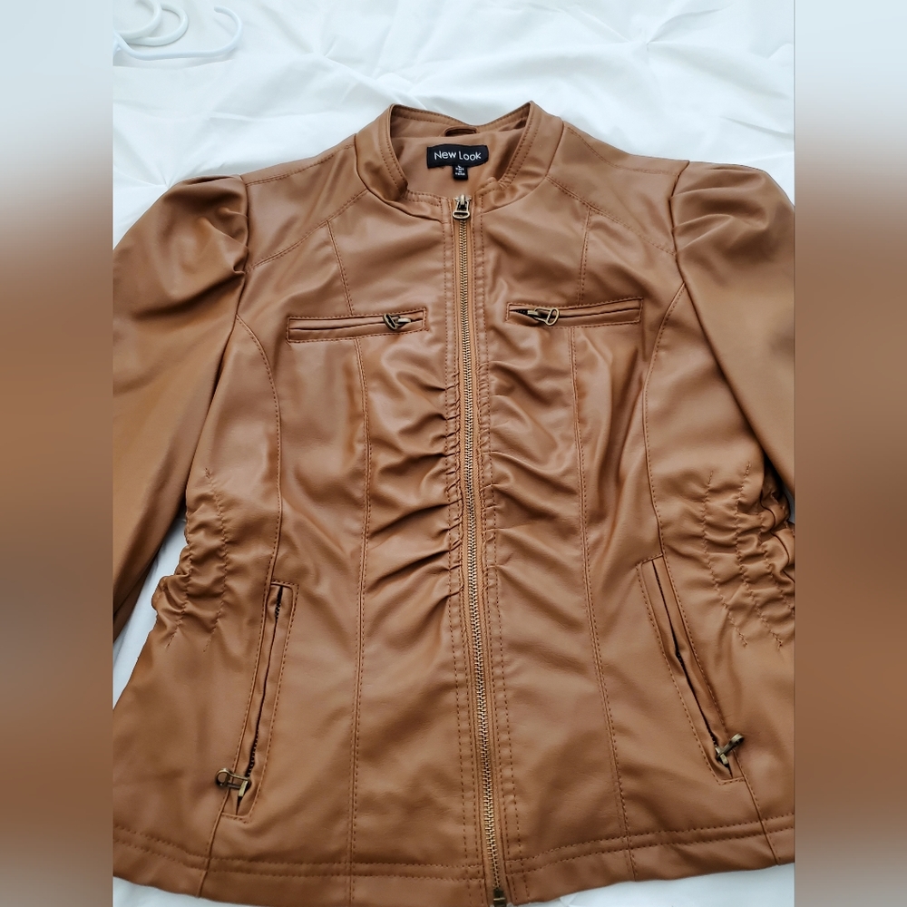 Brown leather jacket